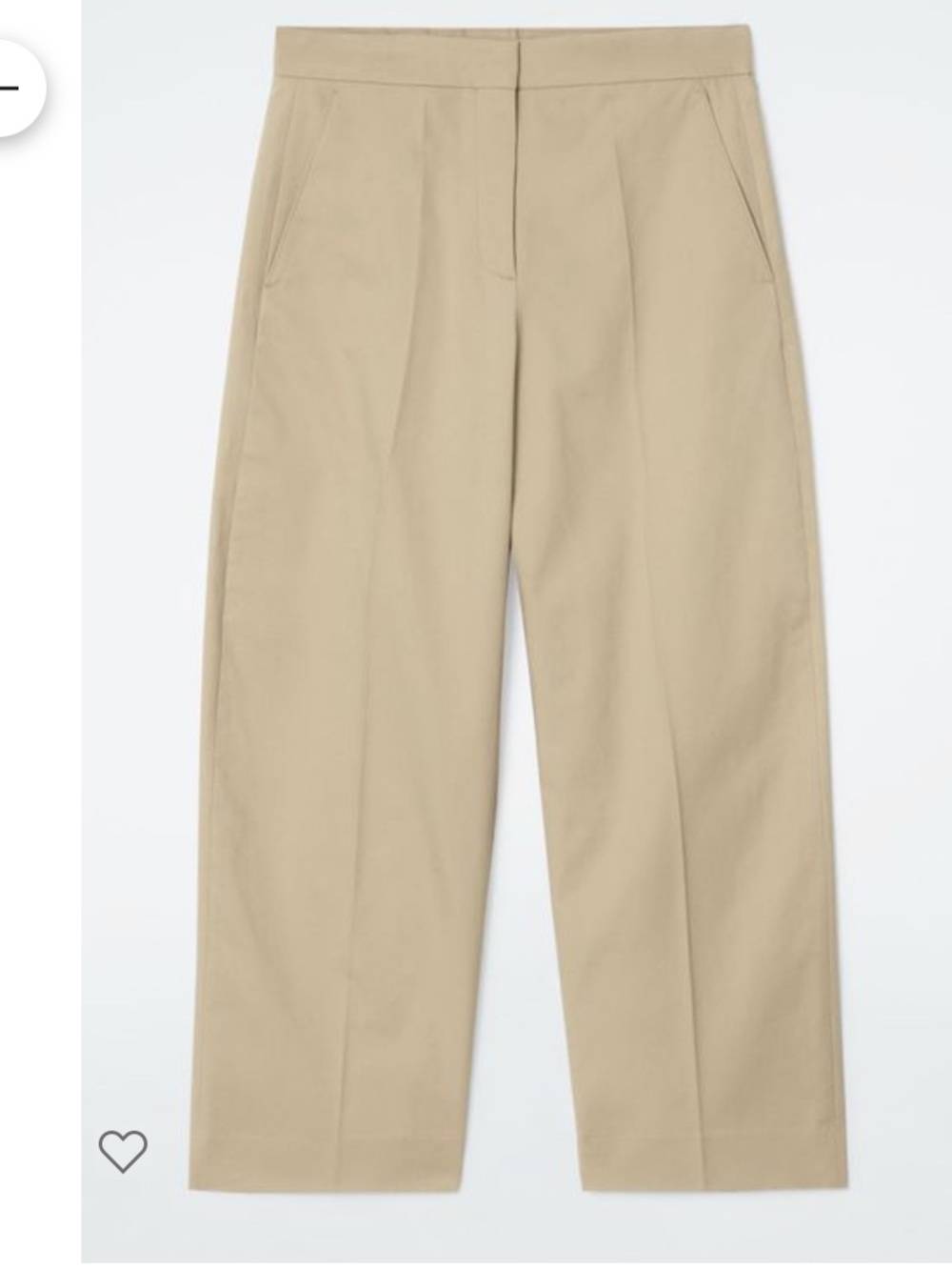 COS cotton twill chinos, beige, size 2
